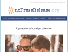 Tablet Screenshot of ncpressrelease.org